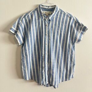 Madewell Blue and White Striped Shirt